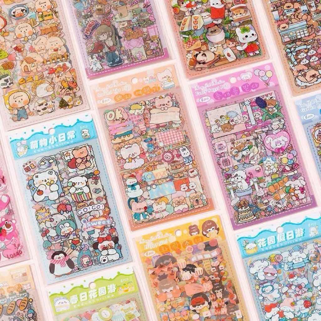 Sét 6 tấm sticker cute