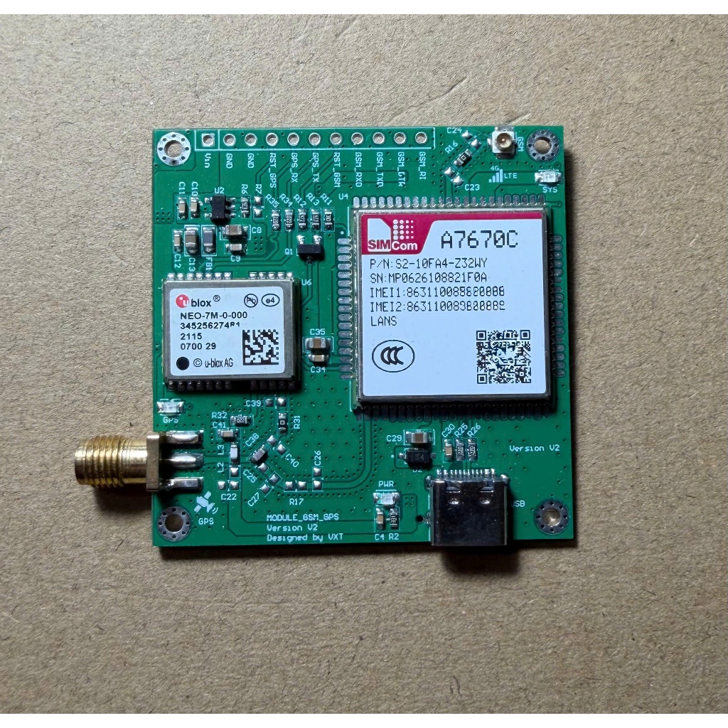 MODULE SIM A7670C + GPS NEO 7M