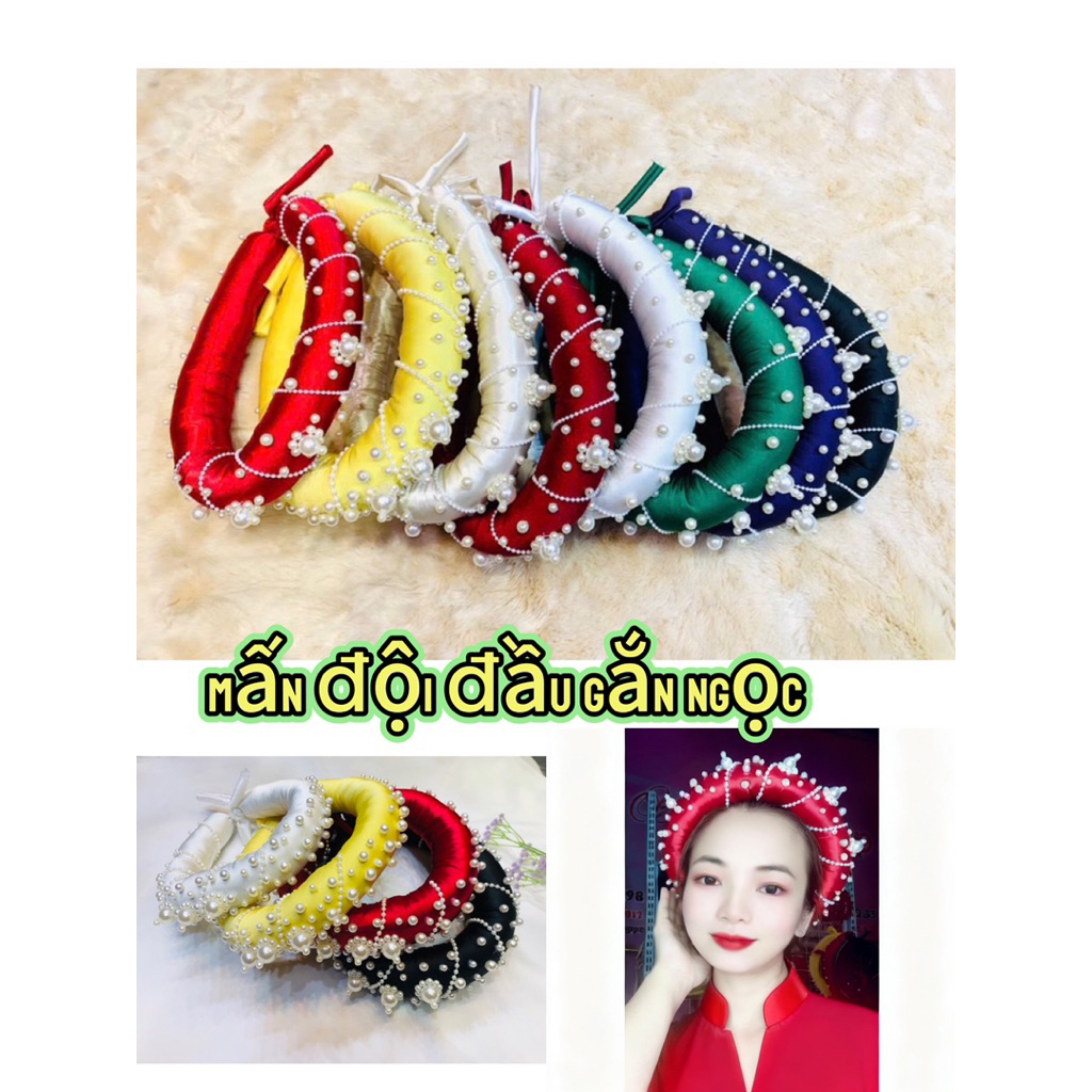mấn lụa đính Ngọc cho mẹ và bé sỉ+ lẻ hơn 30 màu