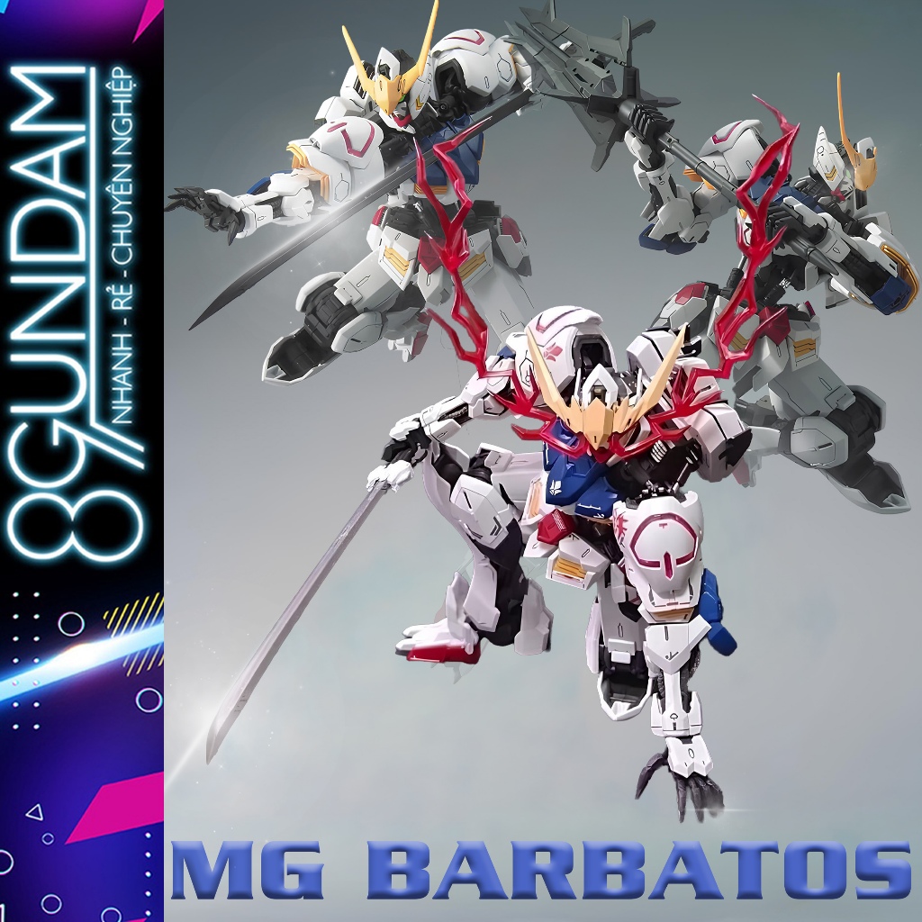 [CÓ SẴN] Mô Hình Lắp Ráp MG Barbatos Fighter SUPA (tặng kèm effect và decal nước)