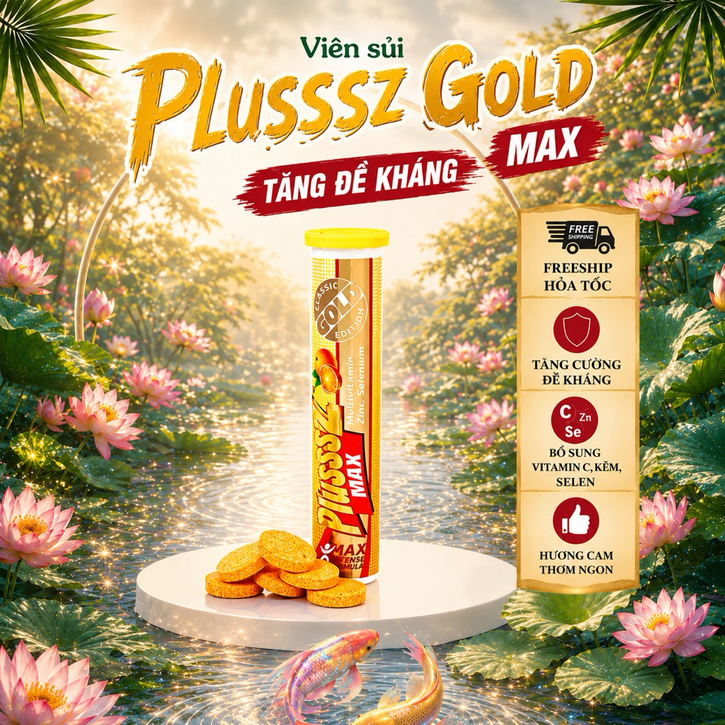 Plusssz Max Multivitamin Cam Sủi tuýp 20 viên Hà Lan