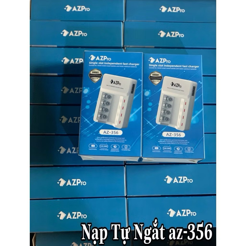 Pin Sạc AA AzPro tự ngắt  1500,3500mAh Cho Micro, Đồng Hồ, Đồ Chơi, Remote, Đèn Pin..