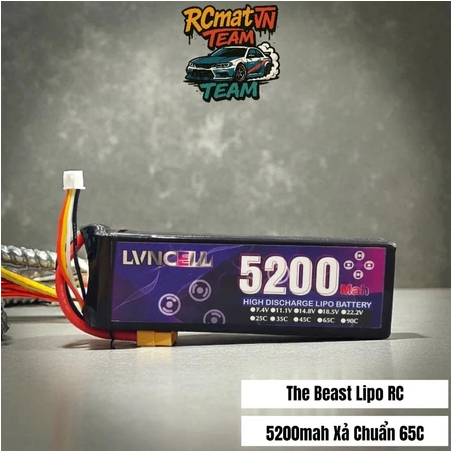 Phụ kiện Xe Điều Khiển Từ Xa Pin Lipo CNHL LVNCell XT60 5200mah 65C 2s 3s 4s 6s dòng xả cao
