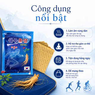 Cao Dán Sâm Glu Xanh Hàn Quốc, 20m/túi