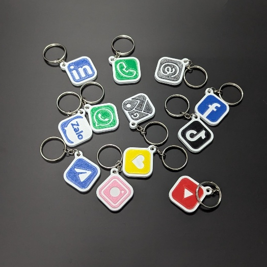 Móc khóa tag NFC, chạm là kết nối, có hướng dẫn cài đặt