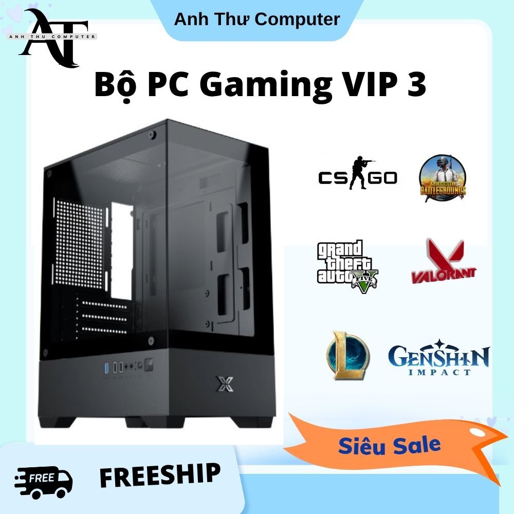 Bộ Máy Tính Chiến game Ram 32GB, Main H410, CPU i3 10105F, VGA GTX 1660S