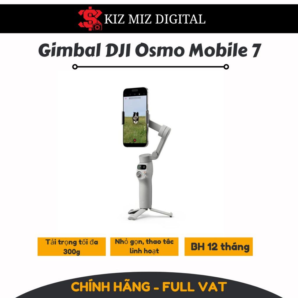 Gimbal chống rung cho điện thoại DJI Osmo Mobile 7 hàng chính hãng, bảo hành 12 tháng