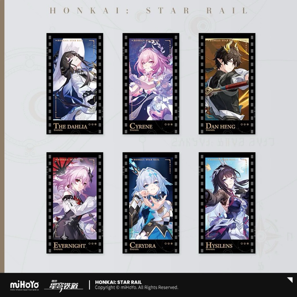 (Mihoyo Official) Card Honkai Star Rail Genshin Impact Robin Aventurine DanHeng Blade Kafka Jingliu 