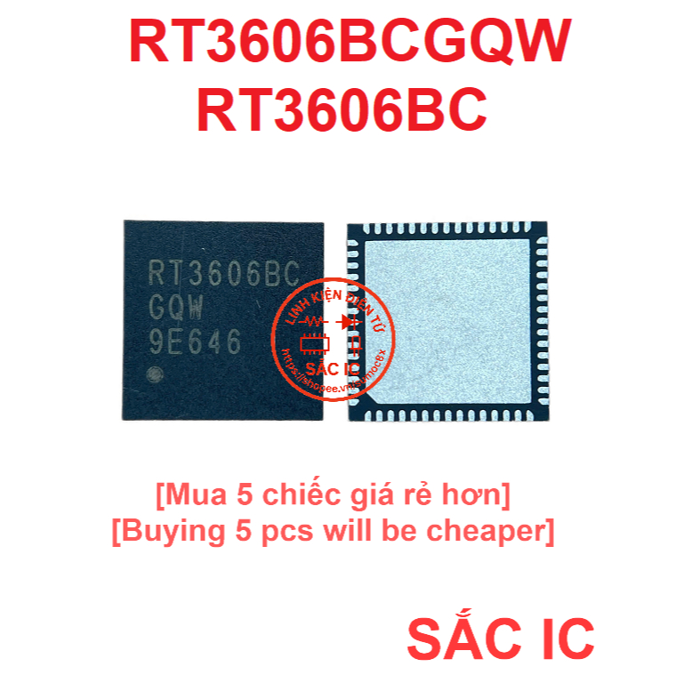 [R22] RT3606BC RT3606BCGQW 3606 ic nguồn trên bo mạch - Mới nguyên bản - Original NEW