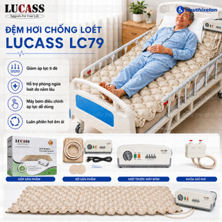 Đệm Hơi Chống Loét LUCASS LC79 - Đệm Cao Cấp Cho Người Già, Người bệnh ằm Giường Lâu, Chống Lở Loét