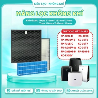 Màng Lọc Không Khí Sharp KC-F30EV-W/KC-30T5/KC-30T6/KC-30T7 – HEPA, Than Hoạt Tính, Màng Cấp Ẩm