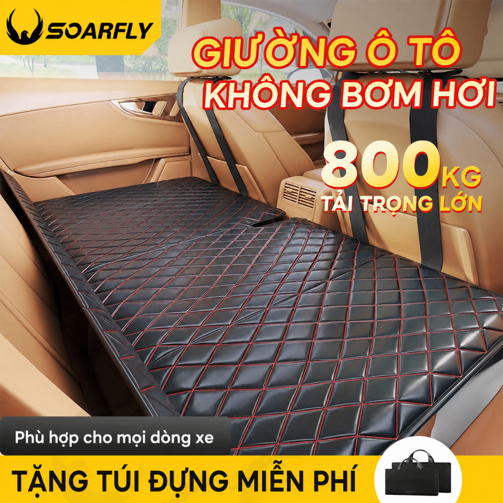 【SOARFLY Đệm Ô Tô Ghế Sau】Nệm Xe Hơi 5-7 Chỗ Gấp Gọn, Giường Ô Tô Không Cần Bơm, Da Êm Ái, Giường Ô 