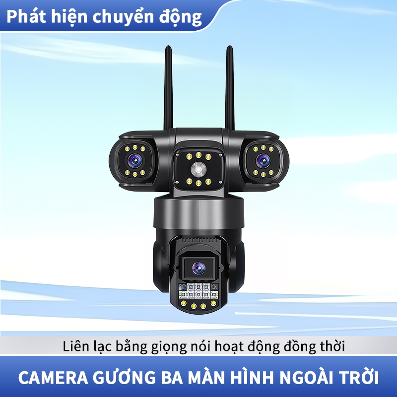 Camera 3 Mắt SC28 WiFi/4G V380 Pro - Giám Sát 4 Góc Không Tử Vong, Theo Dõi Tự Động, Đàm Thoại Hai C