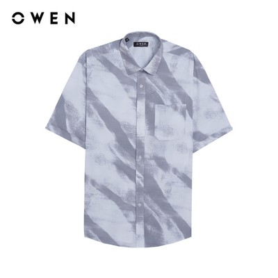 Owen - Áo sơ mi ngắn tay J-Form AJ260148NT màu Xám chất liệu Seersucker