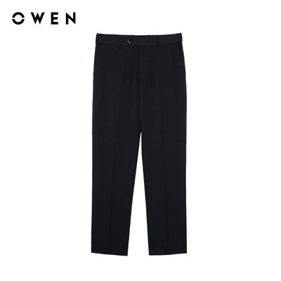 Owen - Quần tây Regular Fit Tăng đơ QRT263048 màu Đen chất liệu Nano