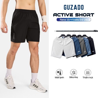COMBO 2 Quần Đùi Nam GUZADO Thể Thao Version Pre Short,Phù Hợp Đi Tập,Chạy Bộ CB2GSR06-CB2GASR25S006