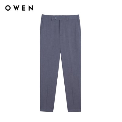 Owen - Quần tây Slim Fit Tăng đơ QST263054 màu Xám nhạt chất liệu Nano