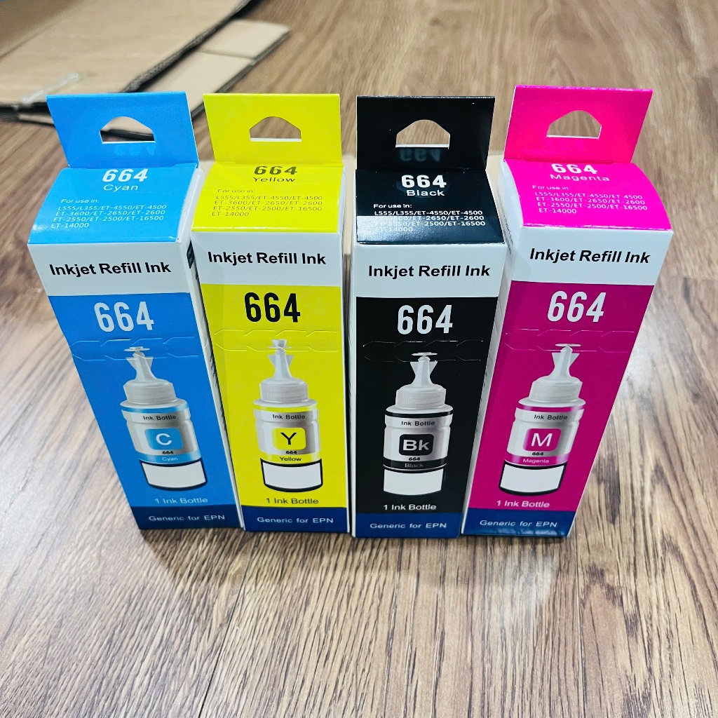 Mực In 664 Refill Cho Máy In Epson L310 L385 L360 L365 L100 L200 L110 L210 L300 L350