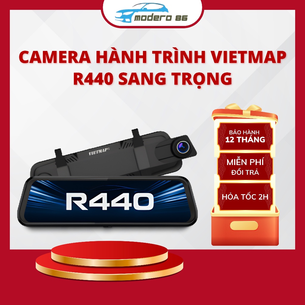 Camera hành trình Vietmap R440 Cảnh báo giao thông trên gương