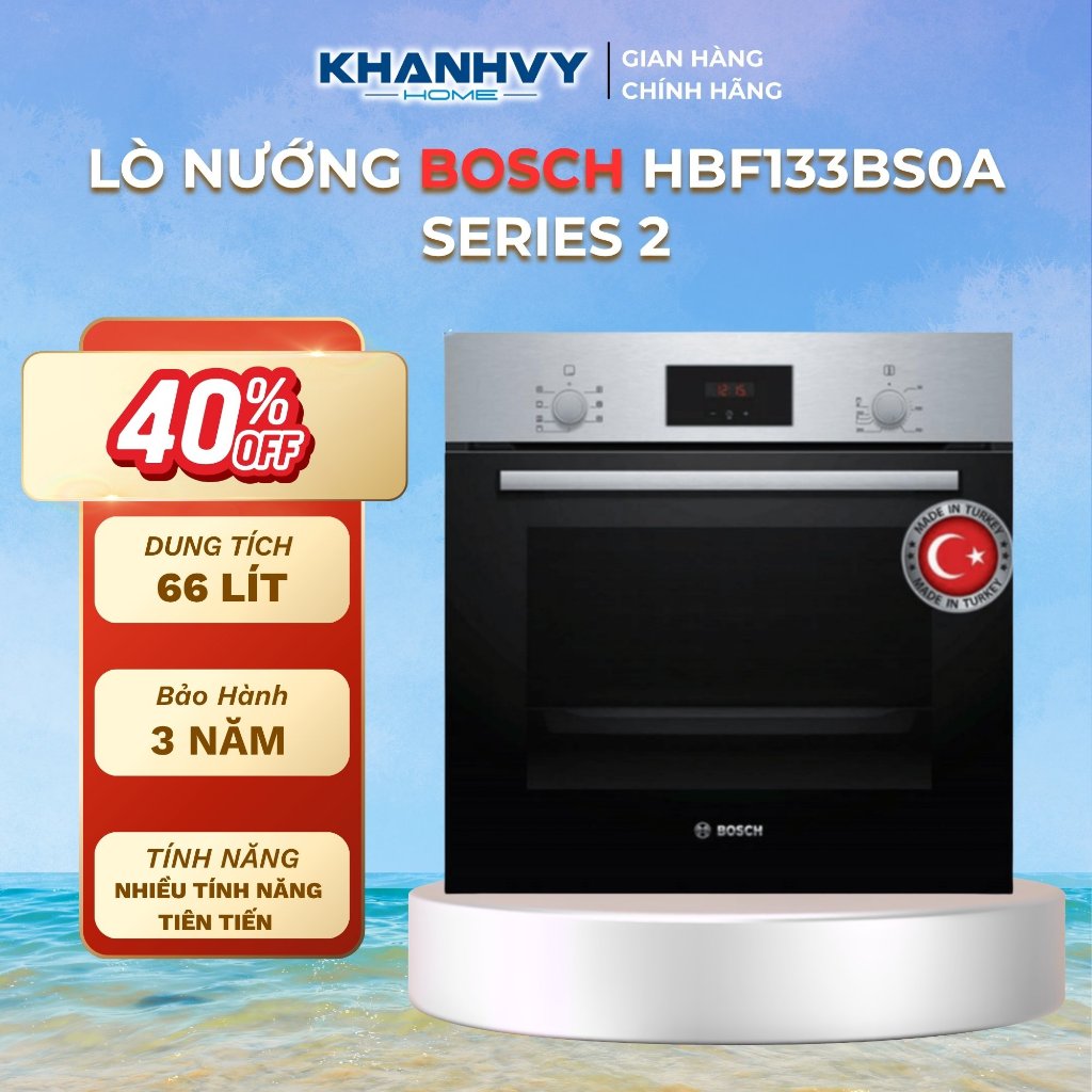 Lò Nướng Bosch HBF133BS0A Series 2 - Nướng Đa Chức Năng - Dung Tích Rộng Rãi - Gia Nhiệt Nhanh | Khá