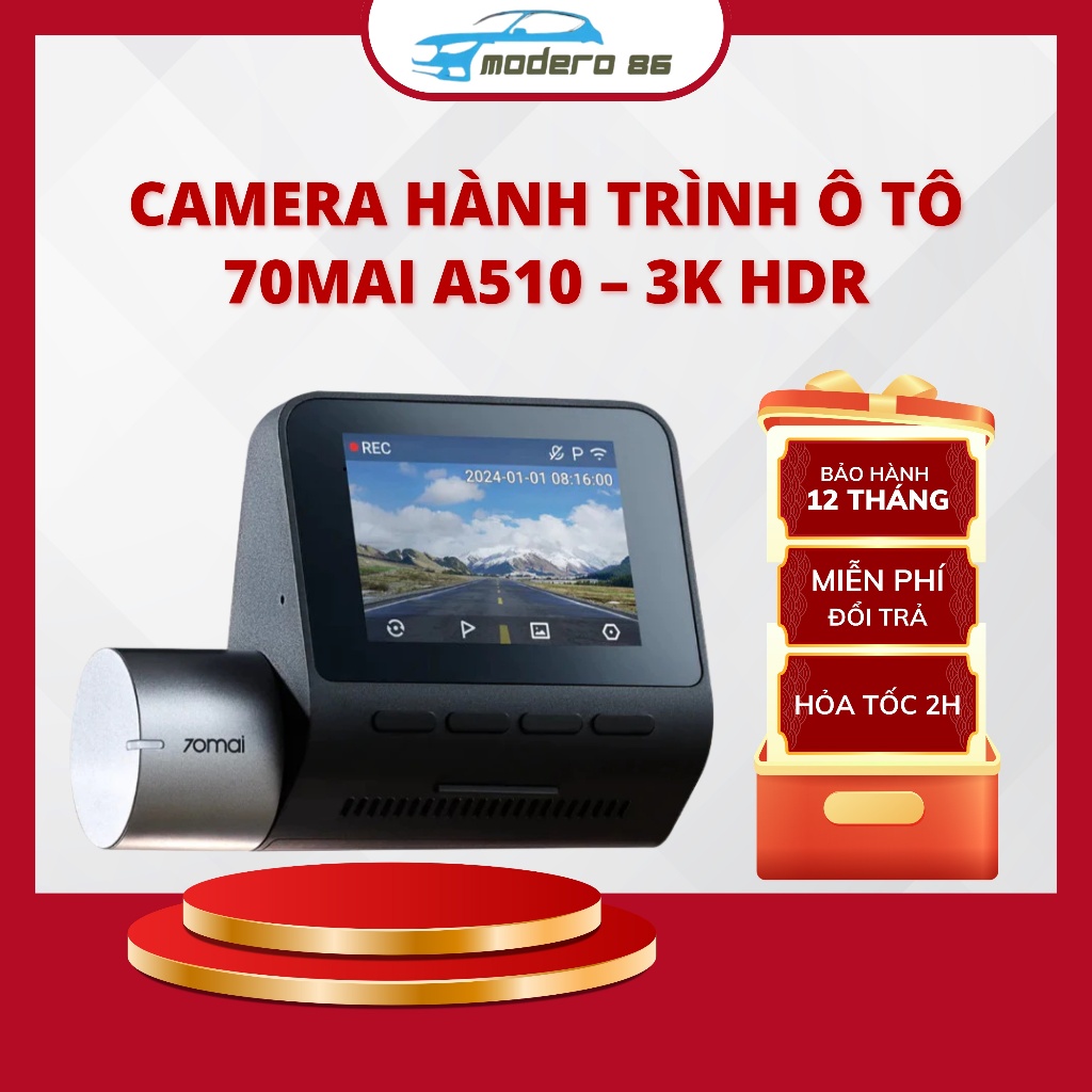 Camera hành trình ô tô 70mai A510 – 3K HDR, chính hãng phân phối