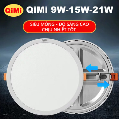 Đèn LED Âm Trần QiMi 9W/15W/21W - Thiết Kế Siêu Mỏng Chiếu Sáng Rộng Chịu Nhiệt Tốt Tiết Kiệm Điện