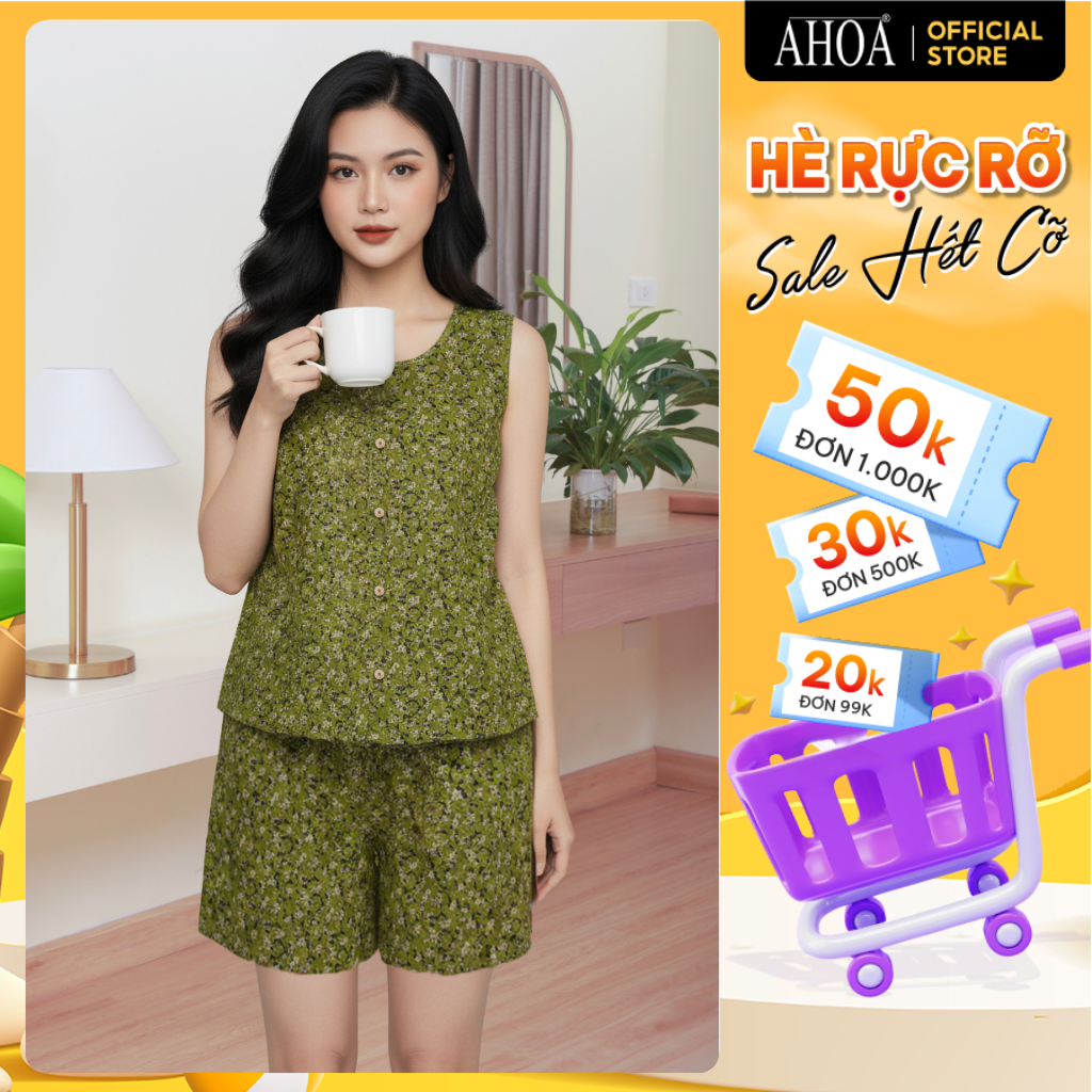 Set Lanh Nữ Cho Mẹ Quần Đùi Mát Mẻ Thoáng Khí BL16