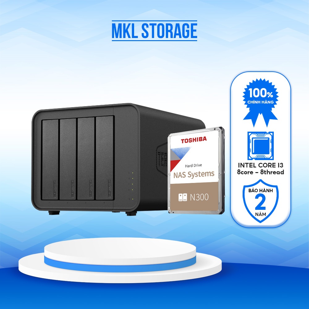 Combo bộ thiết bị lưu trữ NAS TerraMaster F4-424 Pro +1 ổ cứng NAS HDD Toshiba N300 -MKL Storage