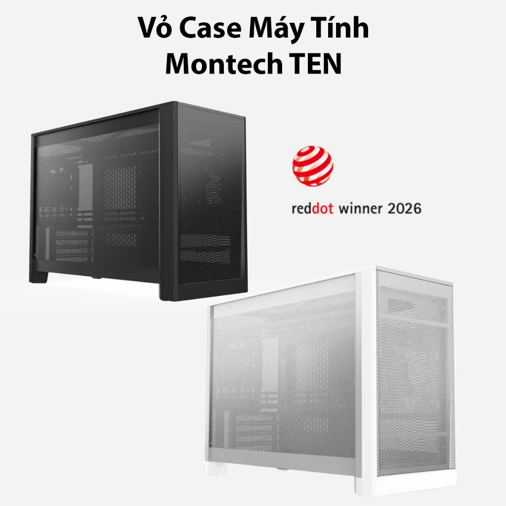 Vỏ Case Máy Tính Montech TEN| Micro-ATX / Mini-ITX| sẵn 1 fan 92mm| Có thể tháo lắp thành 3 mode