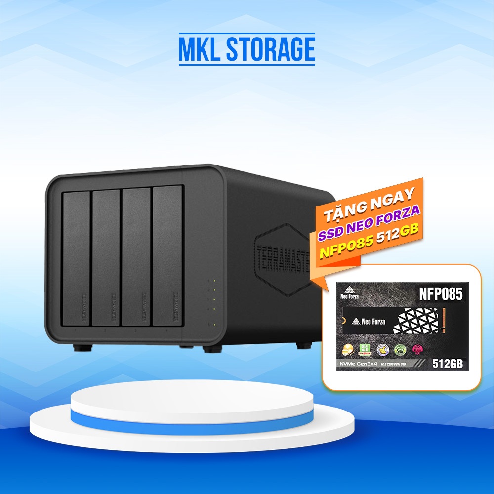 Combo Thiết bị lưu trữ mạng DAS TerraMaster D4-320 4-bay và SSD Neo Forza Sata - MKL Storage