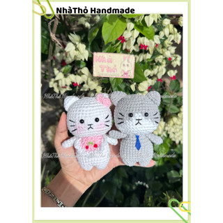 [ HÀNG SẴN ] Móc khoá len bé mèo 🐱 | NhàThỏ Handmade