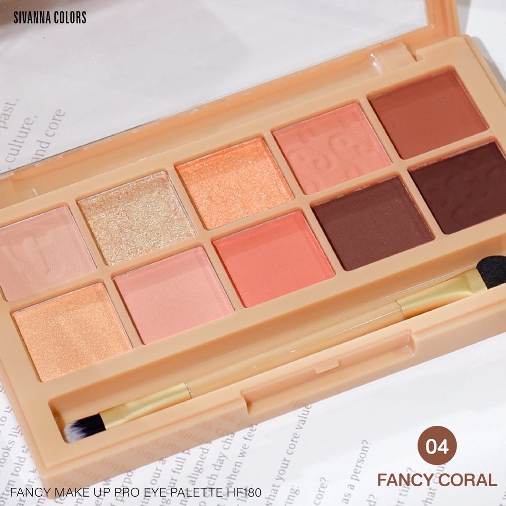 [SIVANNA] Phấn Mắt Sivanna 10 Ô Fancy Peach Pro Eye HF180