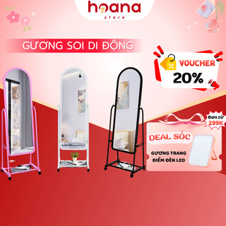 (HOẢ TỐC HÀ NỘI) Gương soi di động toàn thân cực nét hàng loại 1, Gương đứng toàn thân giá rẻ nhất thị trường Có đèn LED
