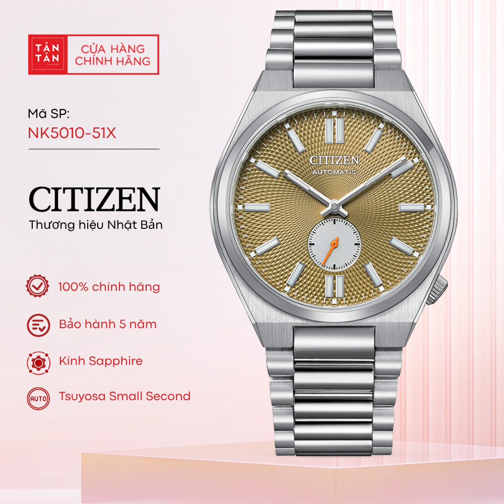 Đồng Hồ Nam Citizen NK5010-51X Tsuyosa Small Second Automatic 40mm - Đồng Hồ Tân Tân