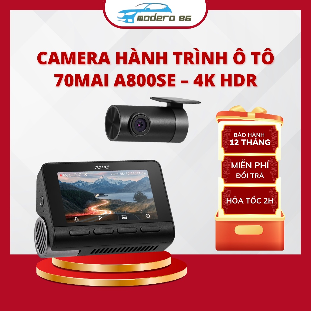 Camera hành trình ô tô 70mai A800SE – 4K HDR, chính hãng phân phối
