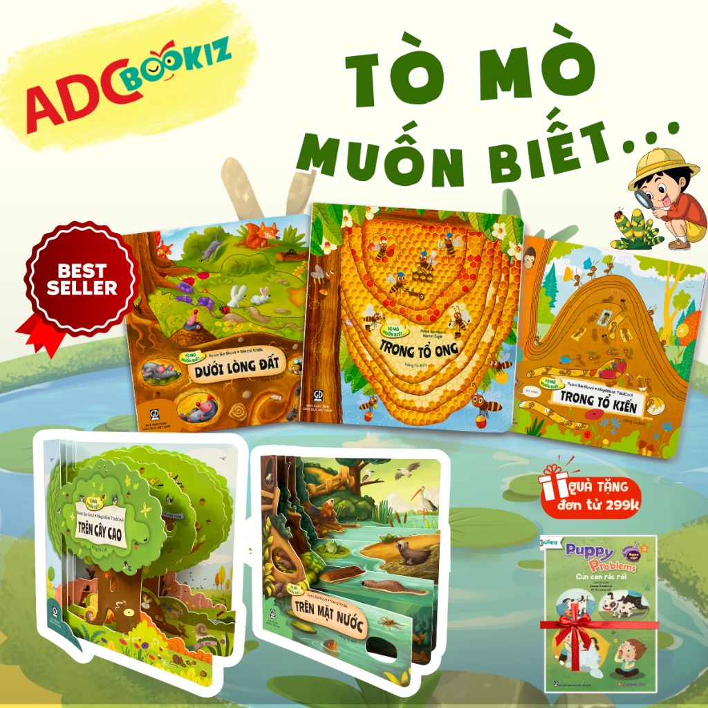 Bộ Sách - Tò Mò Muốn Biết - Sách 3D Lật Mở, Tương Tác Cho bé 3-6 Tuổi (ADCBookiz)