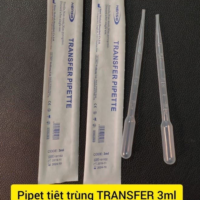 COMBO 10CHIẾC  PIPET tiệt trùng TRANSFER 3 ml