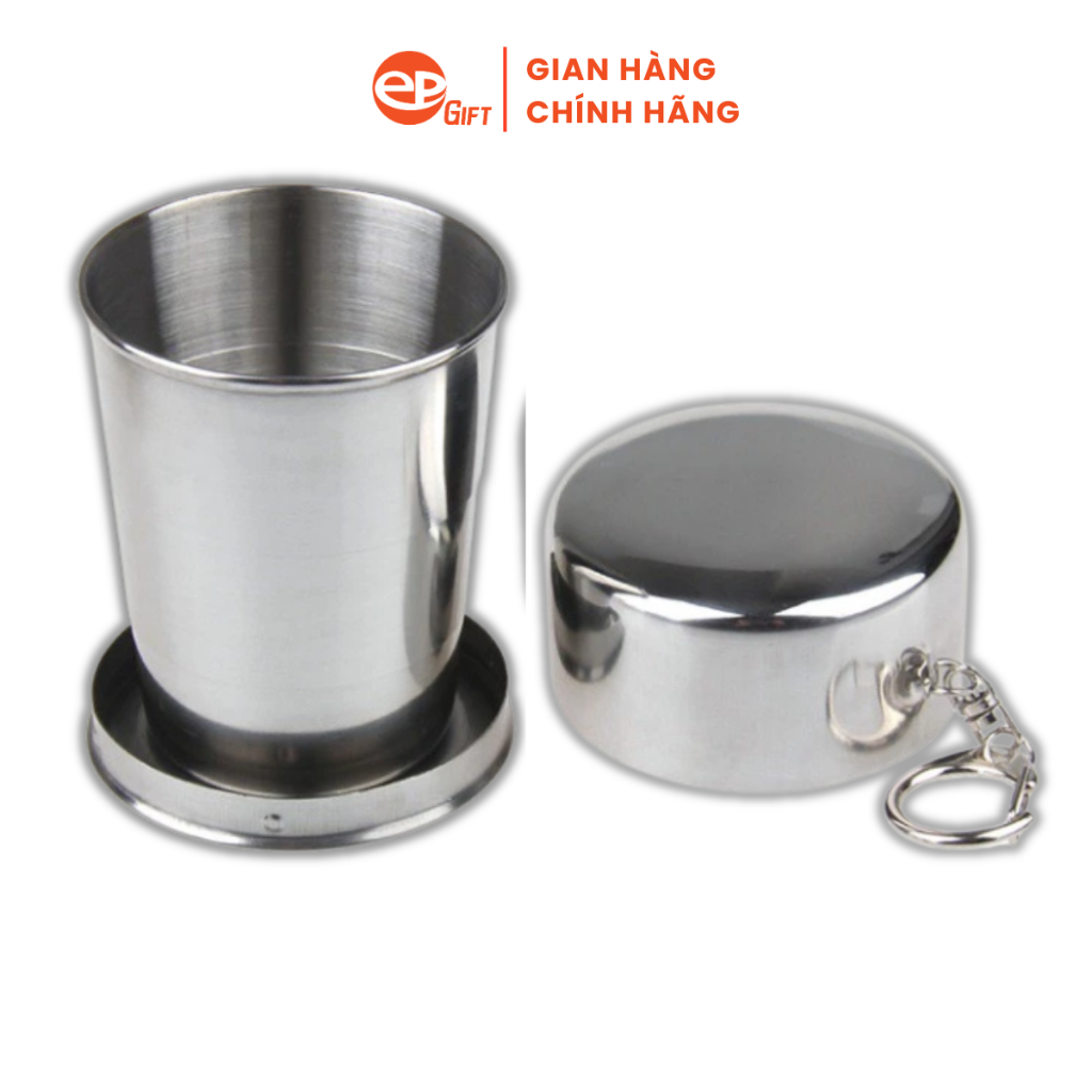 Cốc Gấp Gọn Inox 304 Epvina Gift Dung Tích 150ml Mini Nhỏ Gọn Bỏ Túi