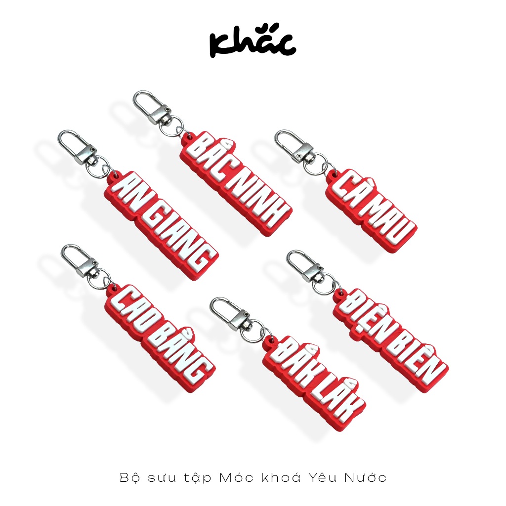 Móc khoá 34 TỈNH THÀNH VIỆT NAM - Gắn chìa khoá, đeo balo, túi xách