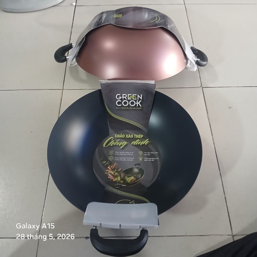 CHẢO THÉP SÂU CHỐNG DÍNH 32 Cm GreenCook