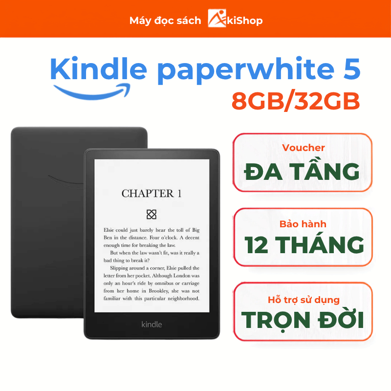 Máy đọc sách Kindle Paperwhite 5 8Gb/32Gb Chính hãng Akishop