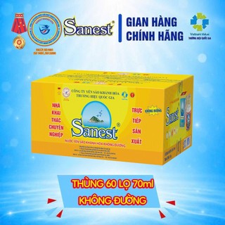 NEW [ Thùng 60 lọ] Nước Yến sào Khánh Hòa Sanest  - Không đường
