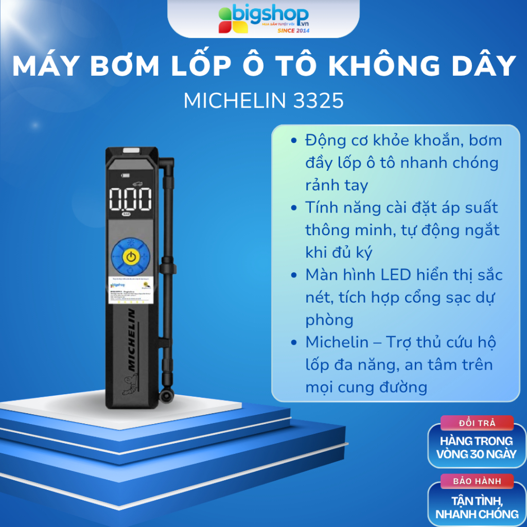 Máy Bơm Lốp Ô Tô Không Dây Michelin 3325