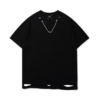 Áo thun phối xích [ovetee] minimal streetwear Hàn