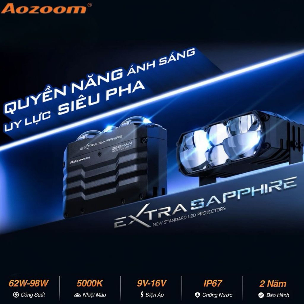 Bi gầm trợ sáng AOZOOM EXTRA SAPPHIRE