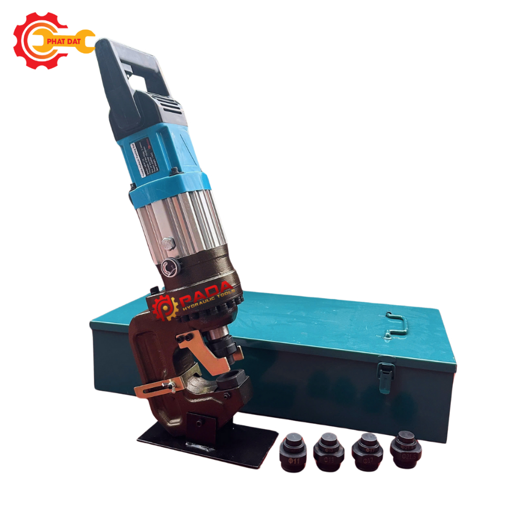 Máy Đột Lỗ Thủy Lực Cầm Tay MHP25, Công Suất 2400W, Đột Sắt 10mm, Họng Sâu 70mm, Chính Hãng