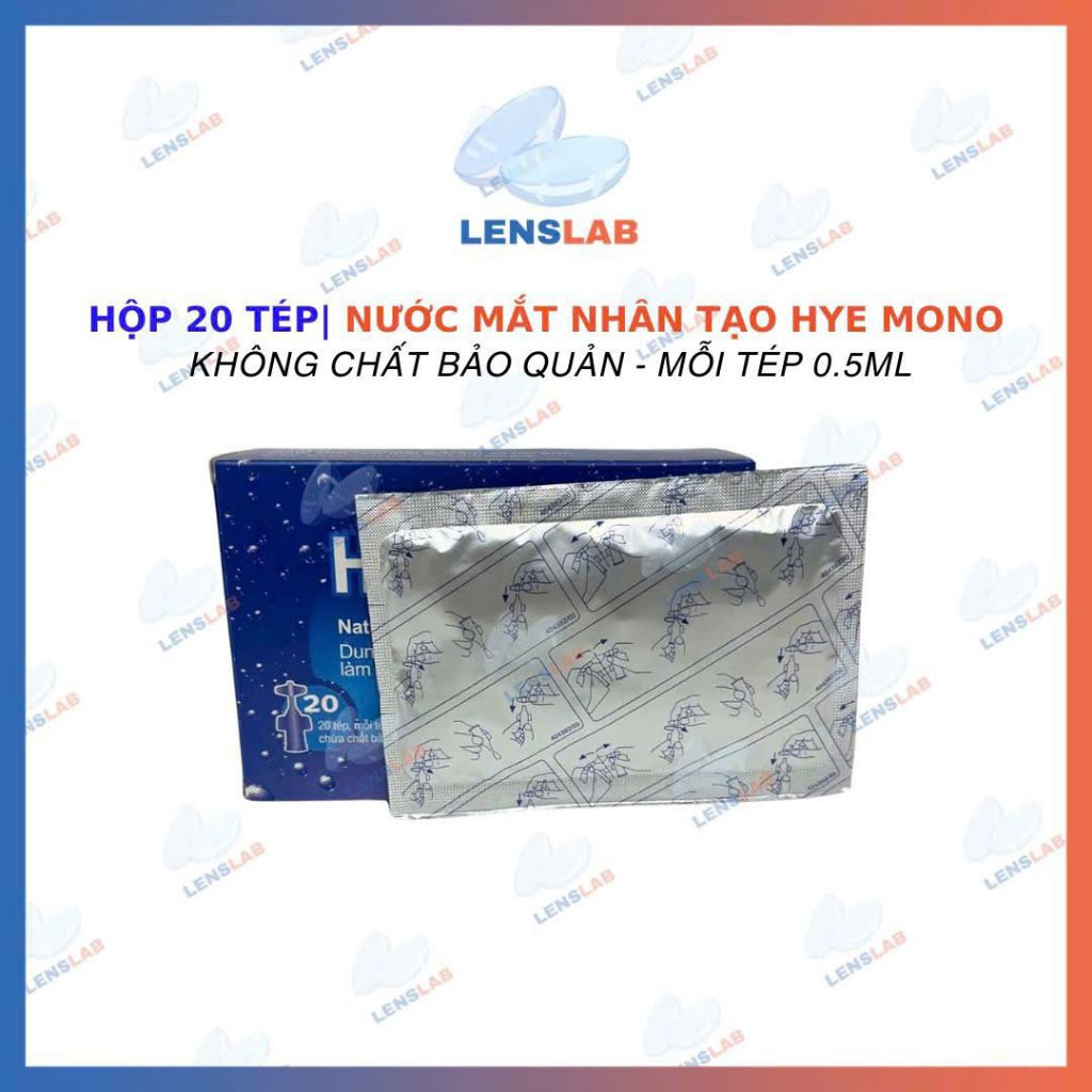 Nước Mắt Nhân Tạo Hye Mono - Hộp 20 Tép, Không Chất Bảo Quản