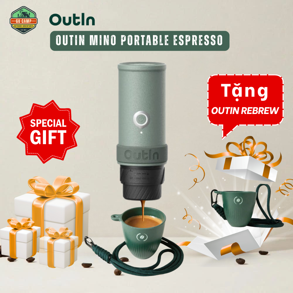 [ OUTIN MINO ] QUÀ TẶNG ĐẶC BIỆT OUTIN MINO ESPRESSO TẶNG  OUTIN REBREW, Máy pha cà phê Outin Mino c
