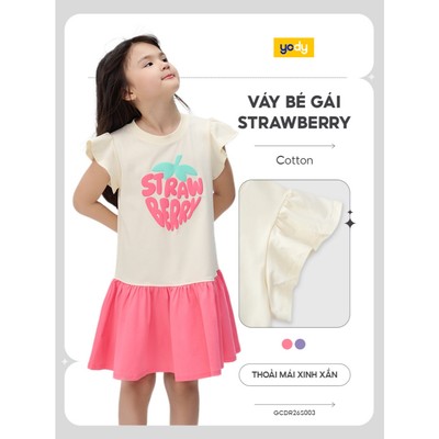 Váy đầm nữ YODY thun cotton form xoè rộng GCDR26S003