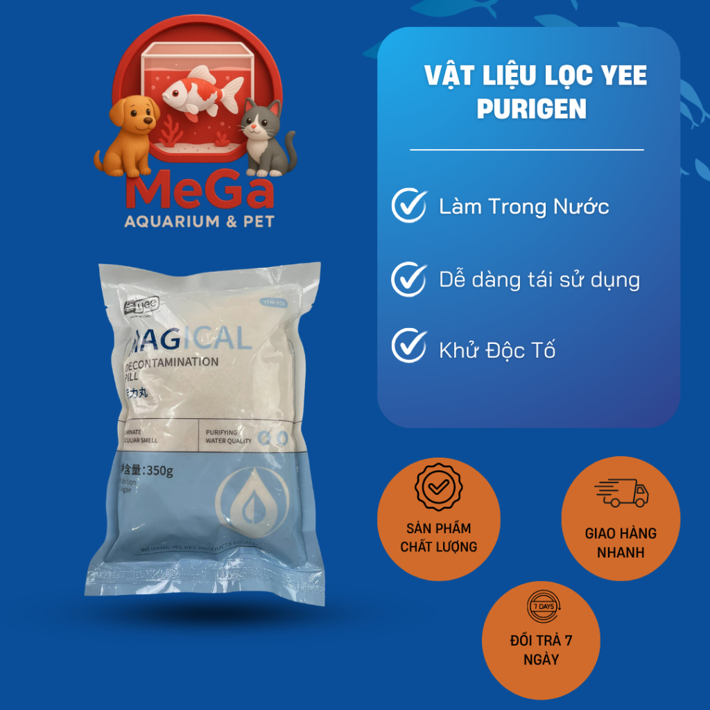 Vật Liệu Lọc YEE Purigen - Làm Trong Nước, Khử Độc Tố, Dùng Cho Bể Cá Cảnh